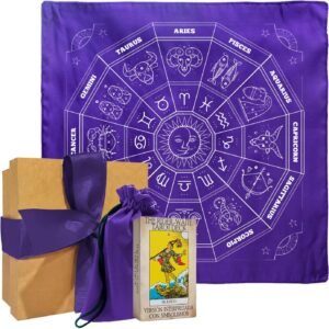 Kit de Tarot Rider Waite completo con mazo de 78 cartas, curso online y accesorios para principiantes de la marca Cataros.